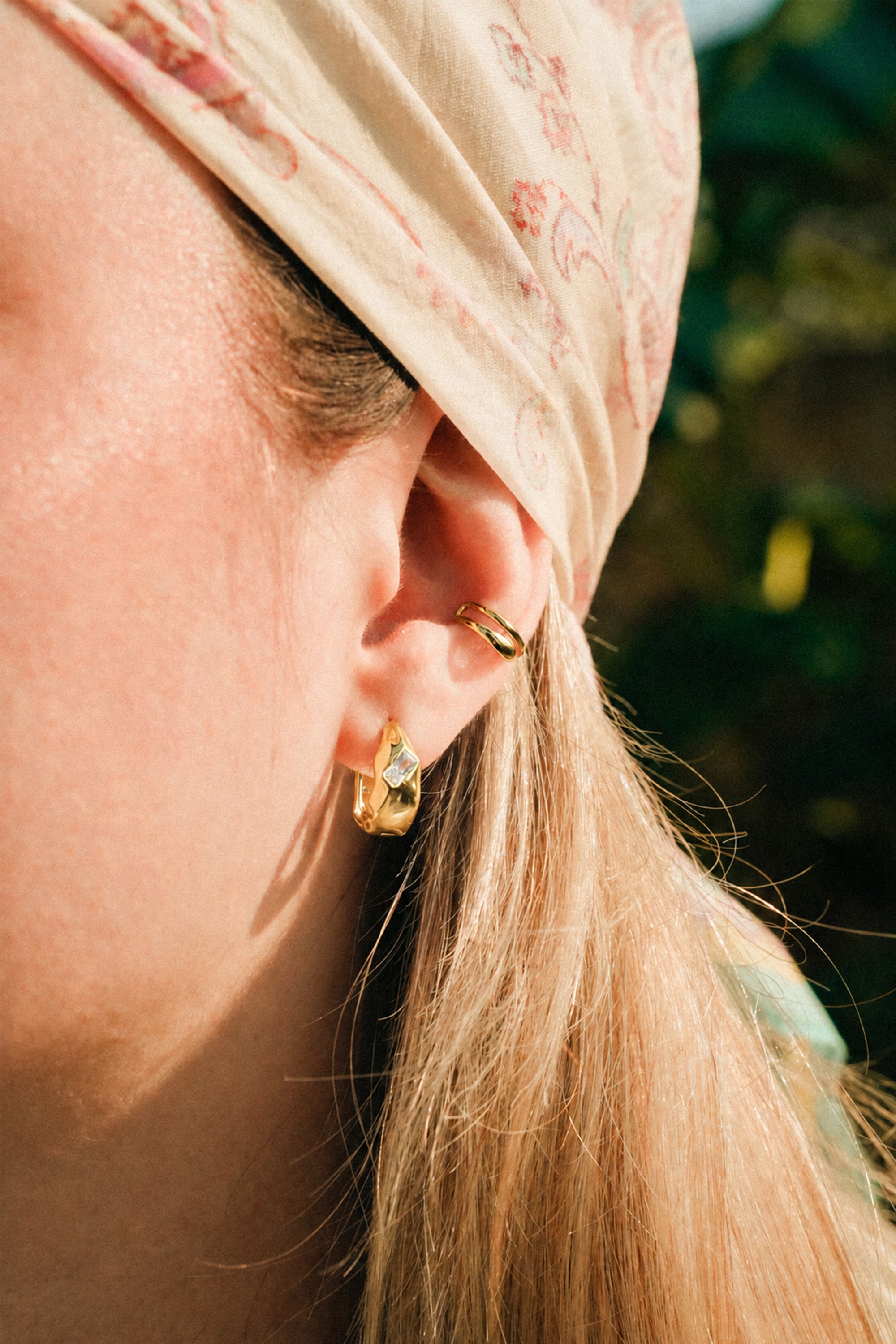 Ear Cuff 925 Sterling Silber vergoldet Drop