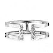 Ring 925/- Sterling Silber rhodiniert Topas