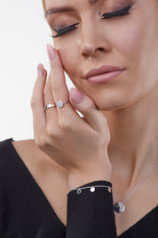 Ring 925 Sterling Silber rhodiniert Boho