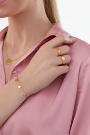 Ring 925/- Sterling Silber vergoldet Boho