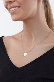 Halskette 925 Sterling Silber rhodiniert Plättchen Boho