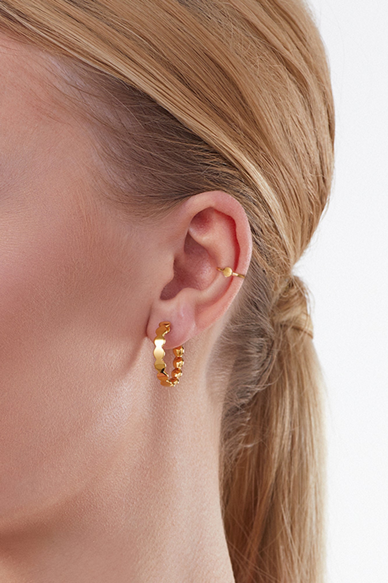 Ear Cuff 925 Sterling Silber gelb vergoldet