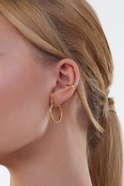 Ear Cuff 925 Silber gelb vergoldet Zirkonia bunt Rainbow