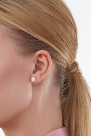 Ohrstecker 925/- Sterling Silber bicolor Mondzyklus Luna