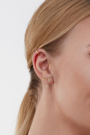 Ear Cuff 925 Silber vergoldet Mond Luna