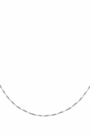 Collier 925/- Sterling Silber Schlangenkette vierseitig diamantiert gedreht  rhodiniert