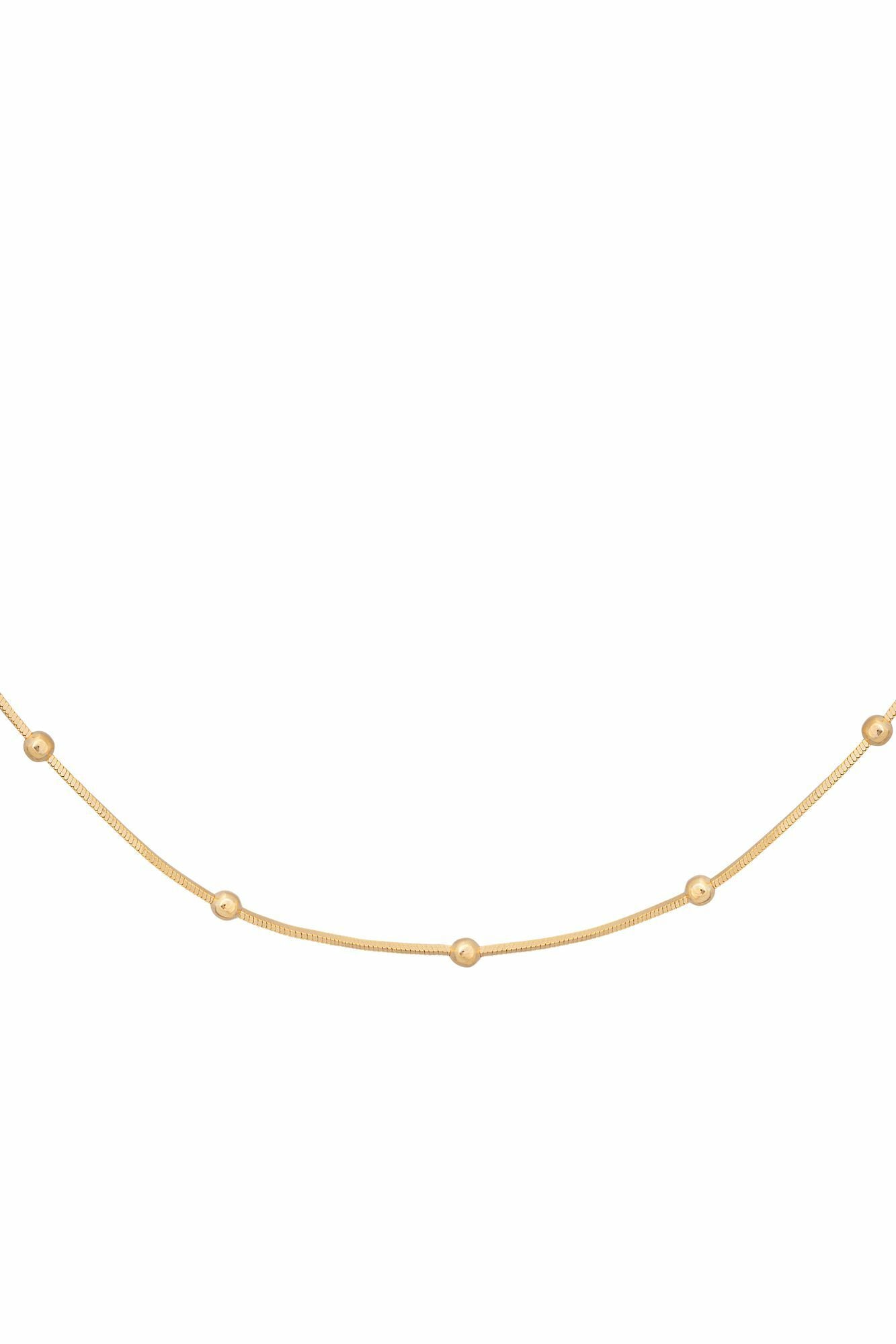 Collier 925/- Sterling Silber Schlangenkette vierseitig diamantiert mit Kugeln vergoldet