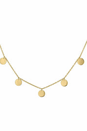 Collier 925 Silber vergoldet Plättchen Boho