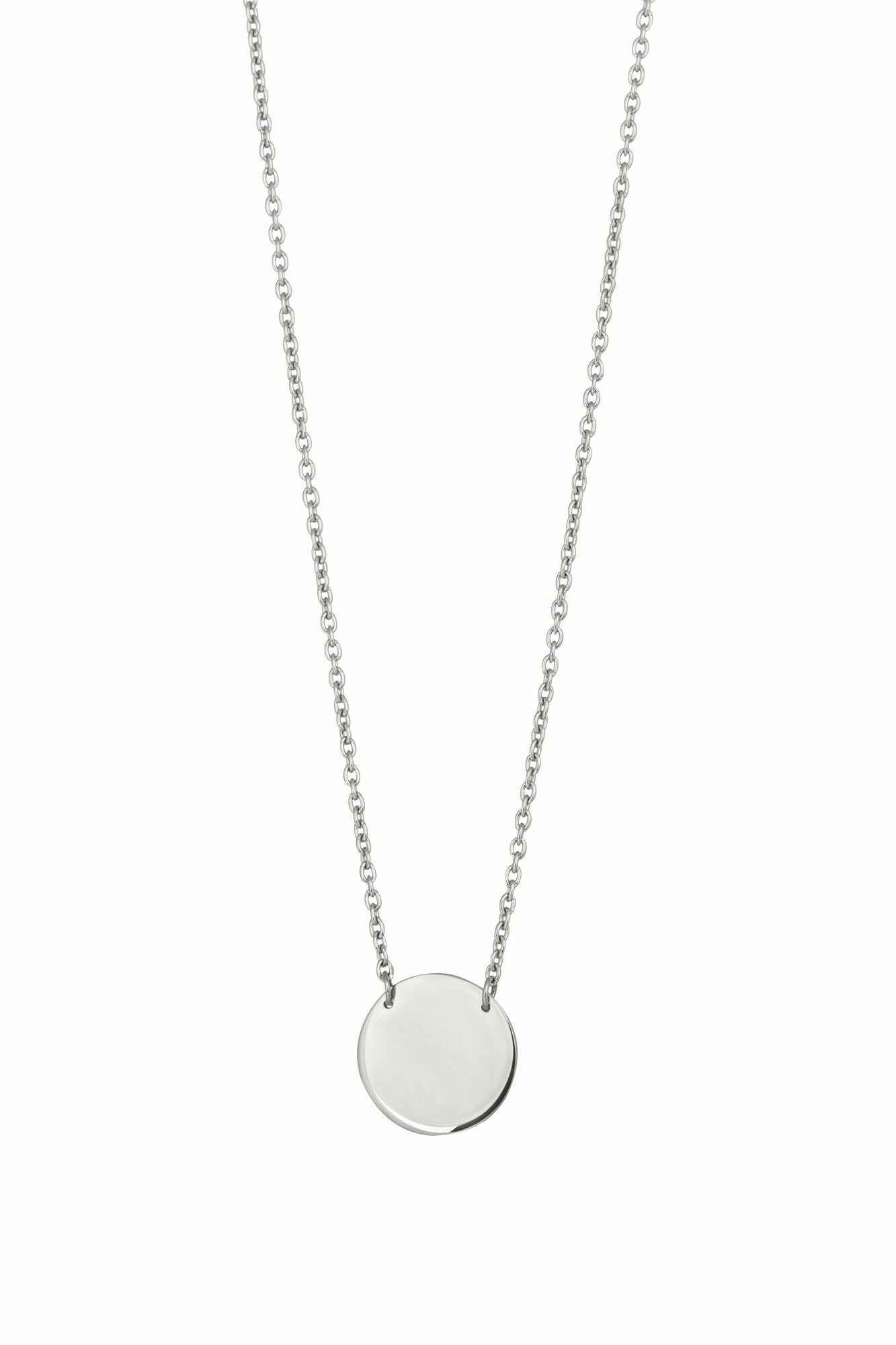 Halskette 925 Sterling Silber rhodiniert Plättchen Boho