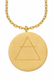 Halskette Element Luft 925/- Sterling Silber vergoldet Weißtopaz