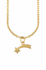 Anhänger mit Kette 925/- Sterling Silber vergoldet Sternschnuppe