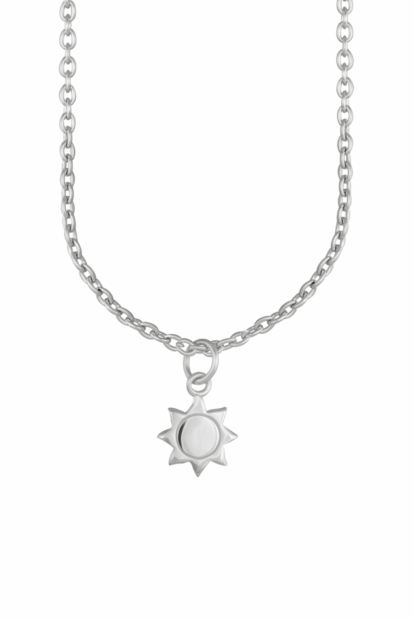 Anhänger mit Kette 925 Sterling Silber rhodiniert Sonne