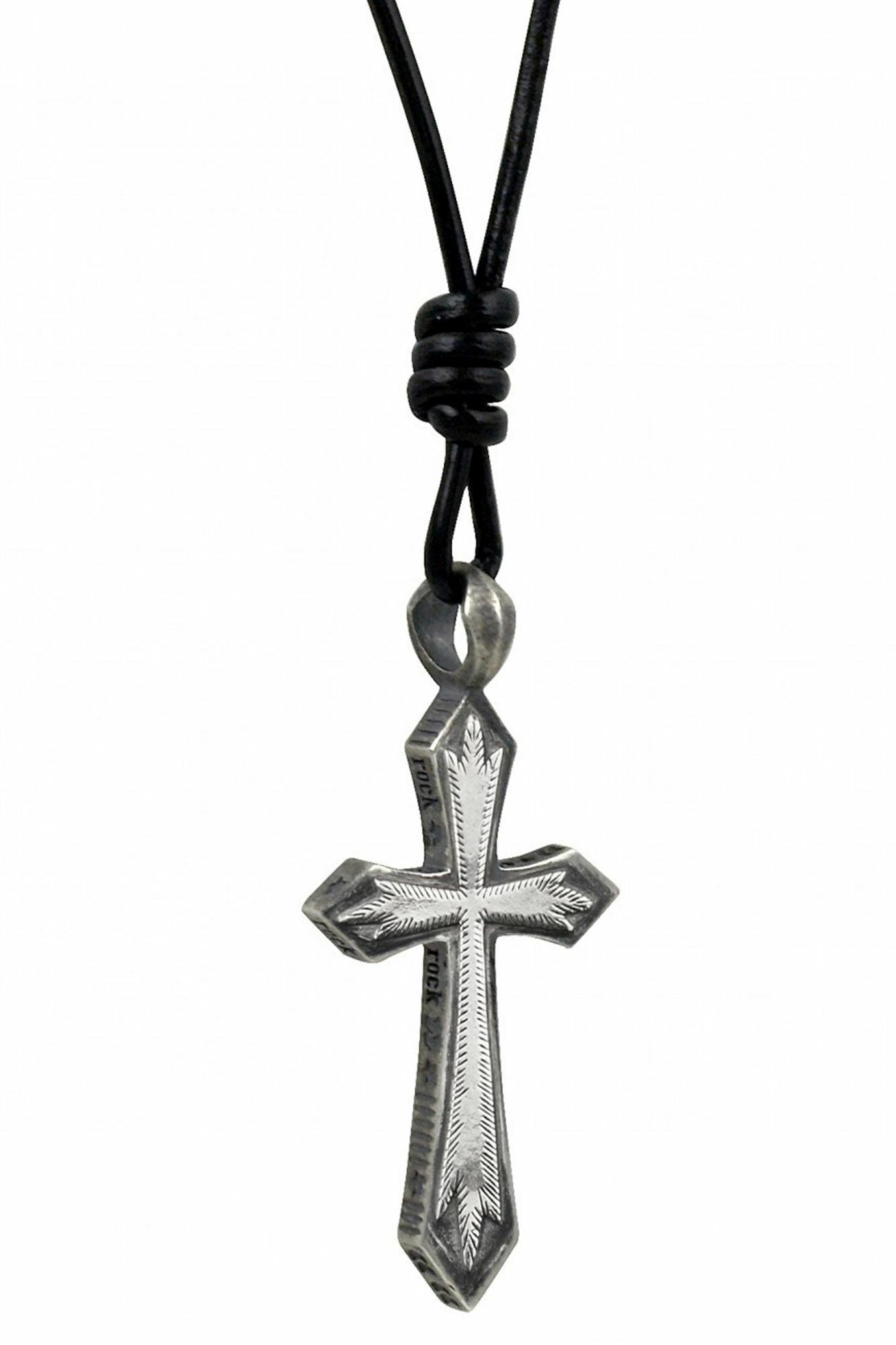 Anhänger mit Kette 925/- Sterling Silber oxidiert Kreuz