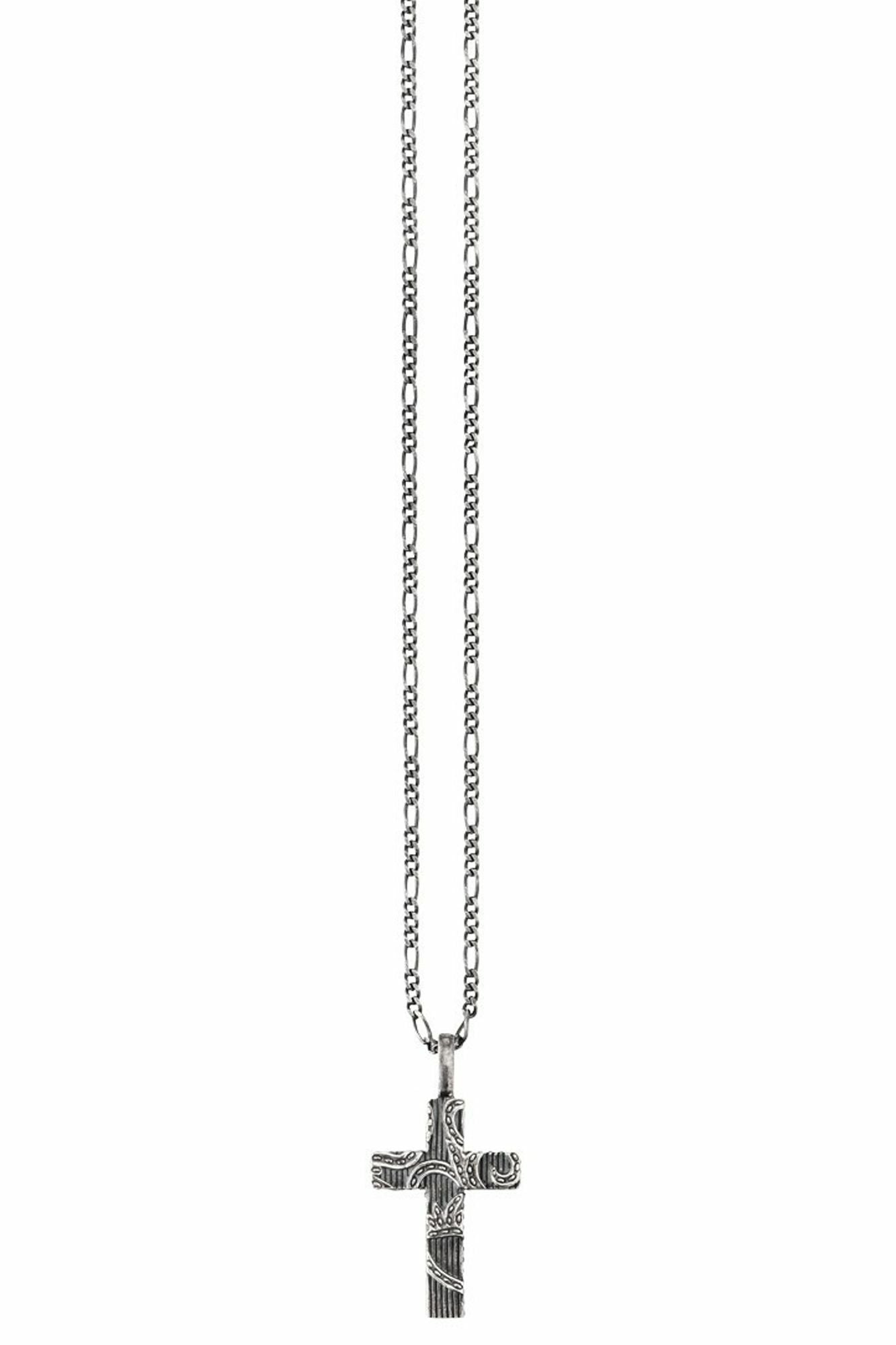 Anhänger mit Kette 925/- Sterling Silber oxidiert Kreuz