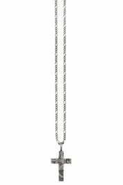 Anhänger mit Kette 925/- Sterling Silber oxidiert Kreuz