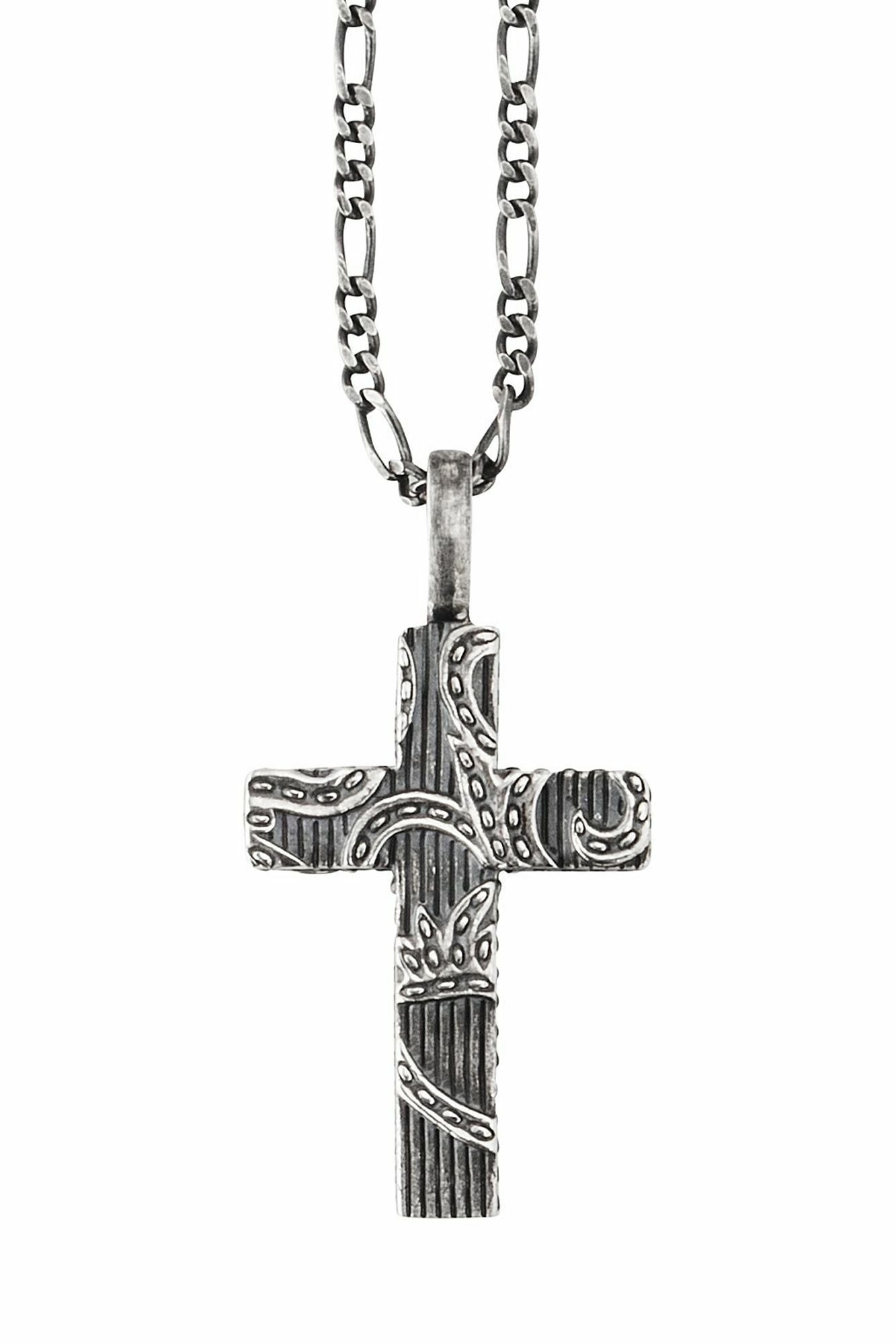 Anhänger mit Kette 925/- Sterling Silber oxidiert Kreuz