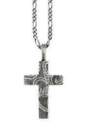 Anhänger mit Kette 925/- Sterling Silber oxidiert Kreuz