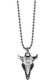 Anhänger mit Kette 925/- Silber oxidiert Bullhead