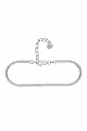 Armband 925/- Sterling Silber rhodiniert zweireihige Venezianer Kette