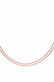 Collier 925/- Sterling Silber Venezianer Kette rosé vergoldet zweireihig