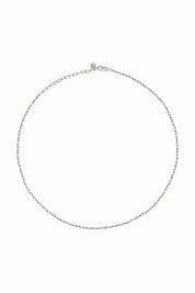 Collier 925/- Sterling Silber Flachpanzer Kette gedreht  rhodiniert