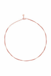 Collier Choker 925/- Sterling Silber Venezianer Kette rosé vergoldet zweireihig