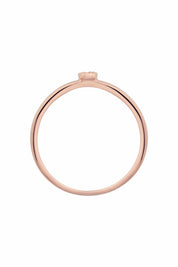 Ring 925 Sterling Silber vergoldet rot Hexagon Zirkonia Stacking