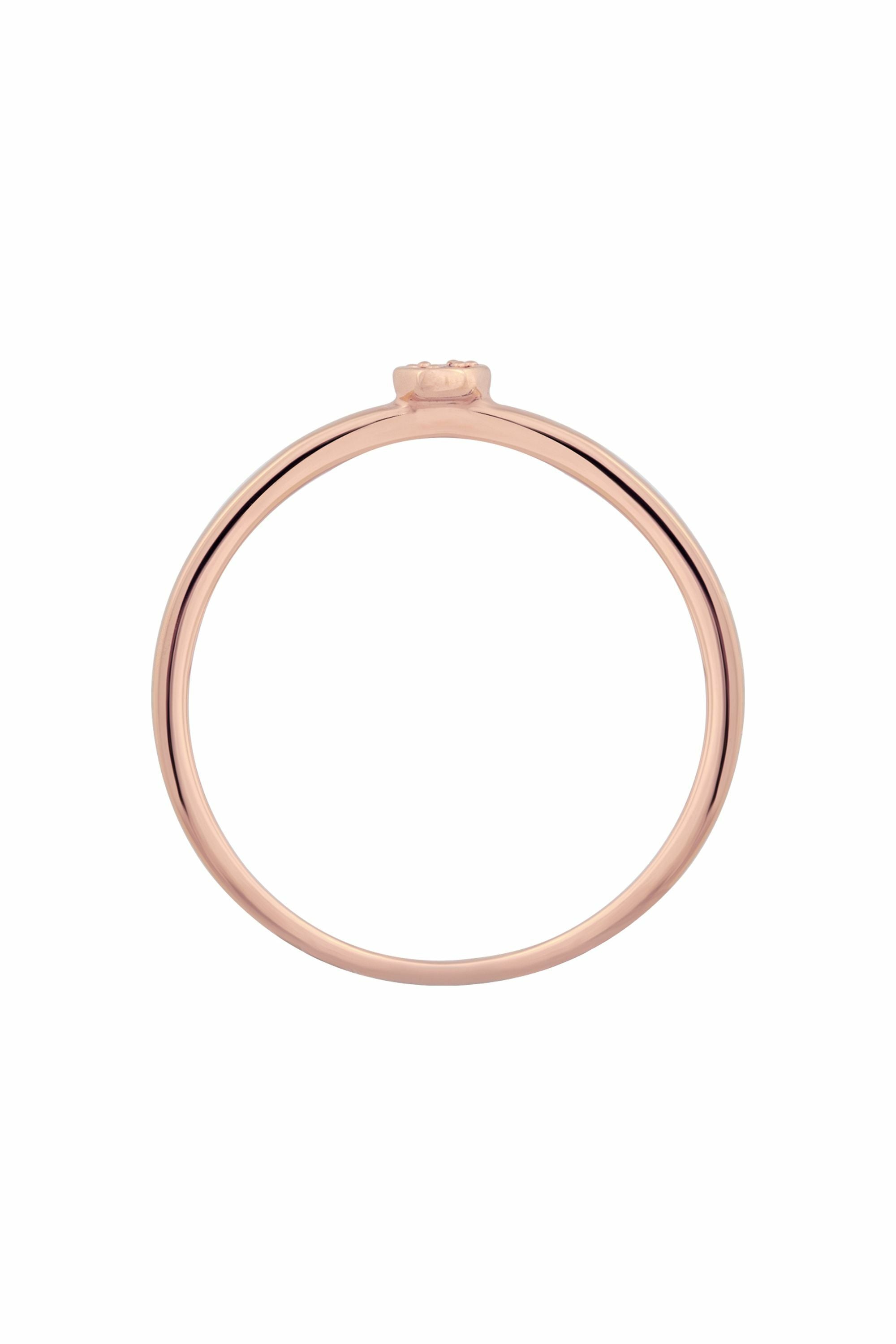 Ring 925 Sterling Silber vergoldet rot Hexagon Zirkonia Stacking