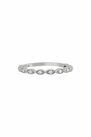 Ring 925/- Sterling Silber rhodiniert Zirkonia Stacking