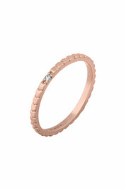 Ring 925/- Sterling Silber rosévergoldet Herzen Zirkonia Stacking