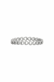 Ring 925/- Sterling Silber rhodiniert Herz Stacking