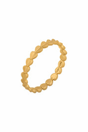 Ring 925/- Sterling Silber vergoldet Herz Stacking