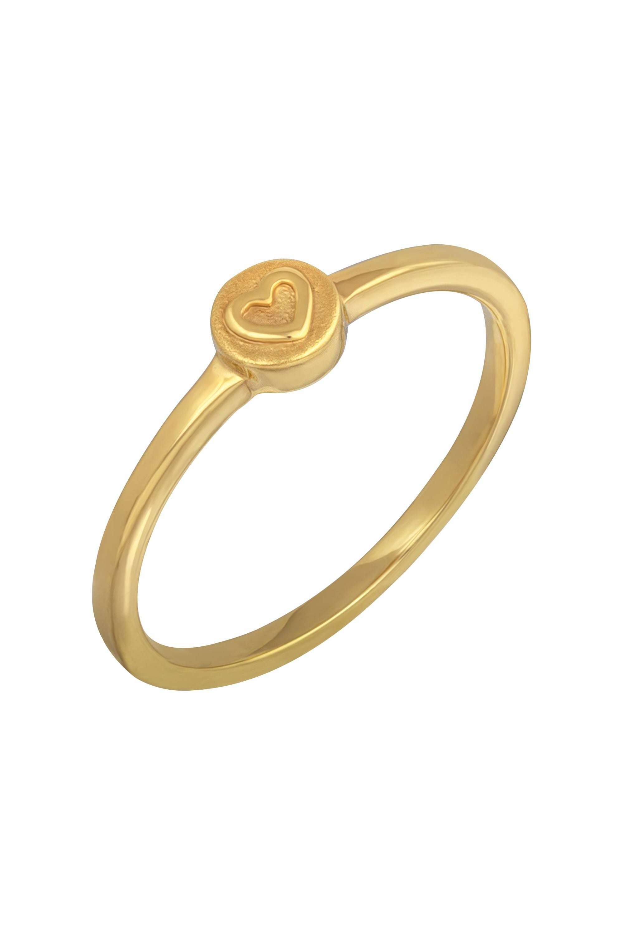 Ring 925/- Sterling Silber vergoldet Herz