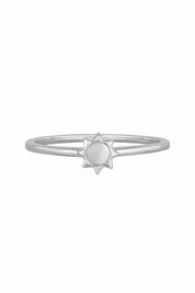 Ring 925 Sterling Silber rhodiniert Sonne