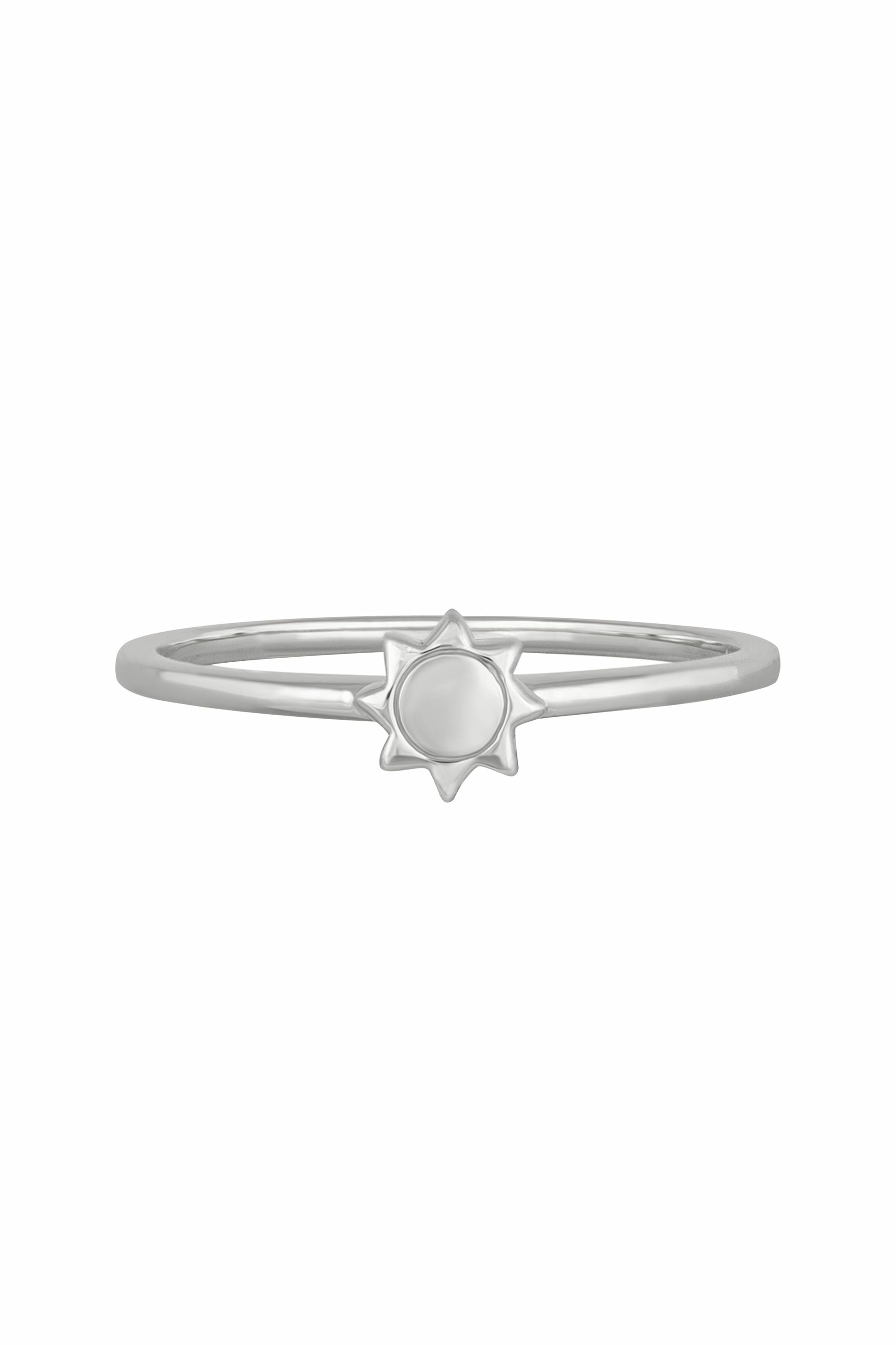 Ring 925 Sterling Silber rhodiniert Sonne