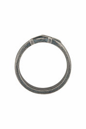 Ring 925/- Sterling Silber matt oxidiert Dreieck