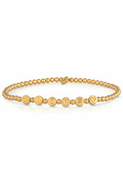 Stretch-Armband 925/- Sterling Silber vergoldet LOVE