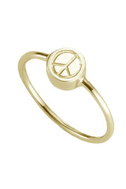 Ring 925/- Sterling Silber vergoldet Peace