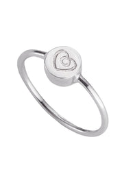 Ring 925/- Sterling Silber rhodiniert Herz