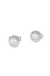 Ohrstecker 925/ Sterling Silber rhodiniert Peace