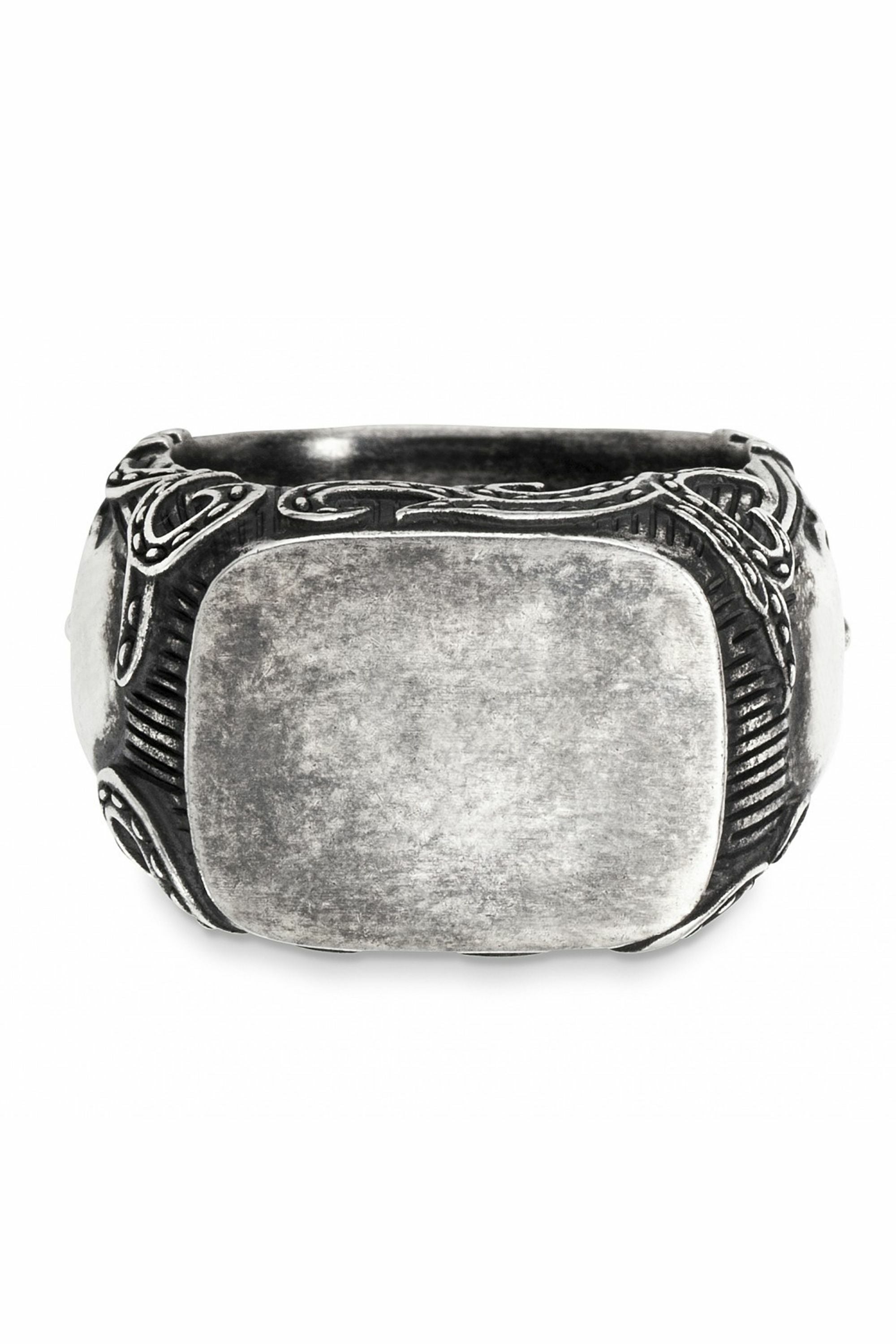 Ring 925/- Sterling Silber matt-oxidiert Totenkopf