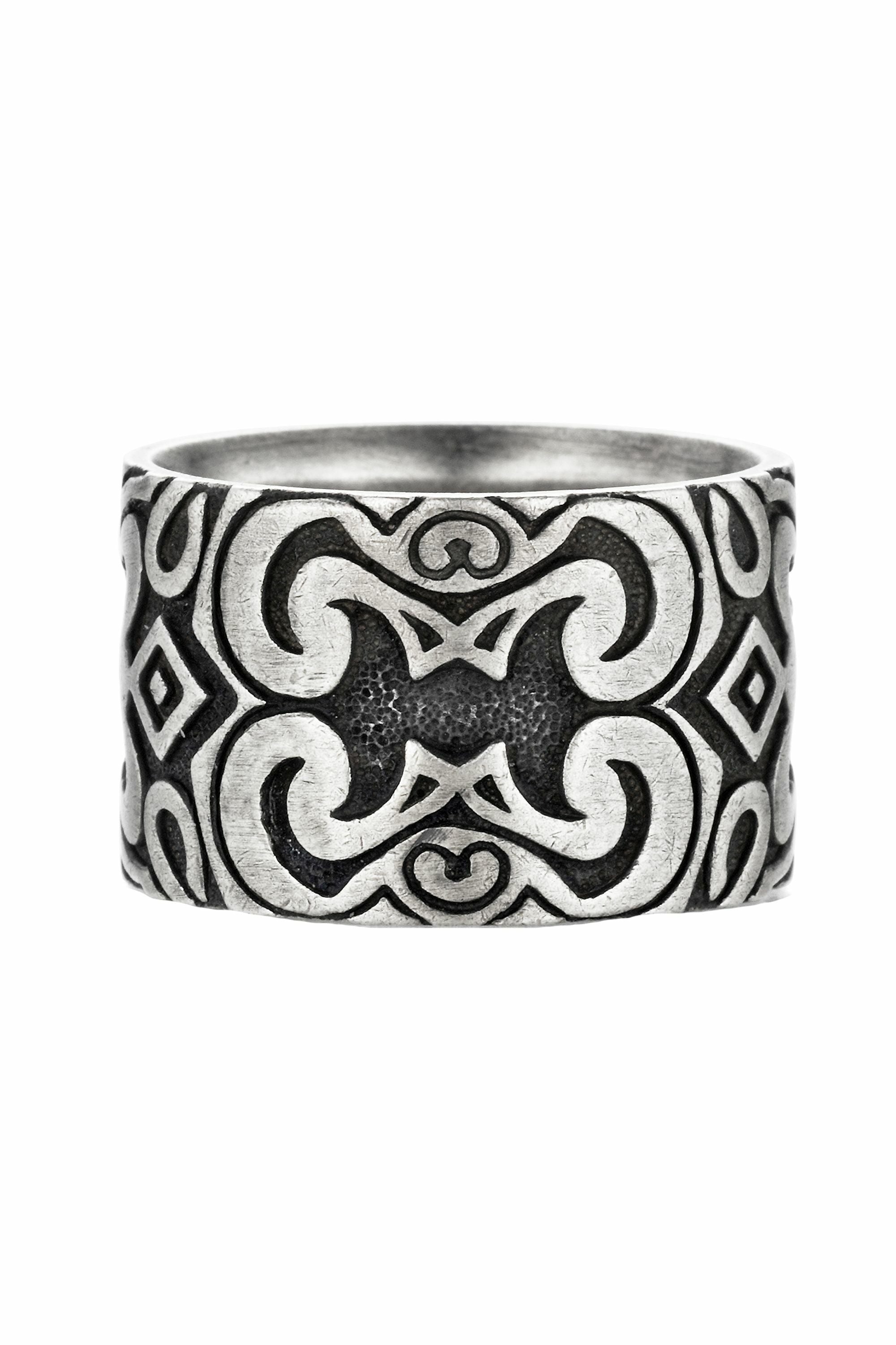 Ring 925/- Sterling Silber oxidiert matt Amerika