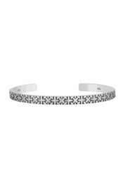 Armreif 925/- Sterling Silber matt-oxidiert Flechtoptik