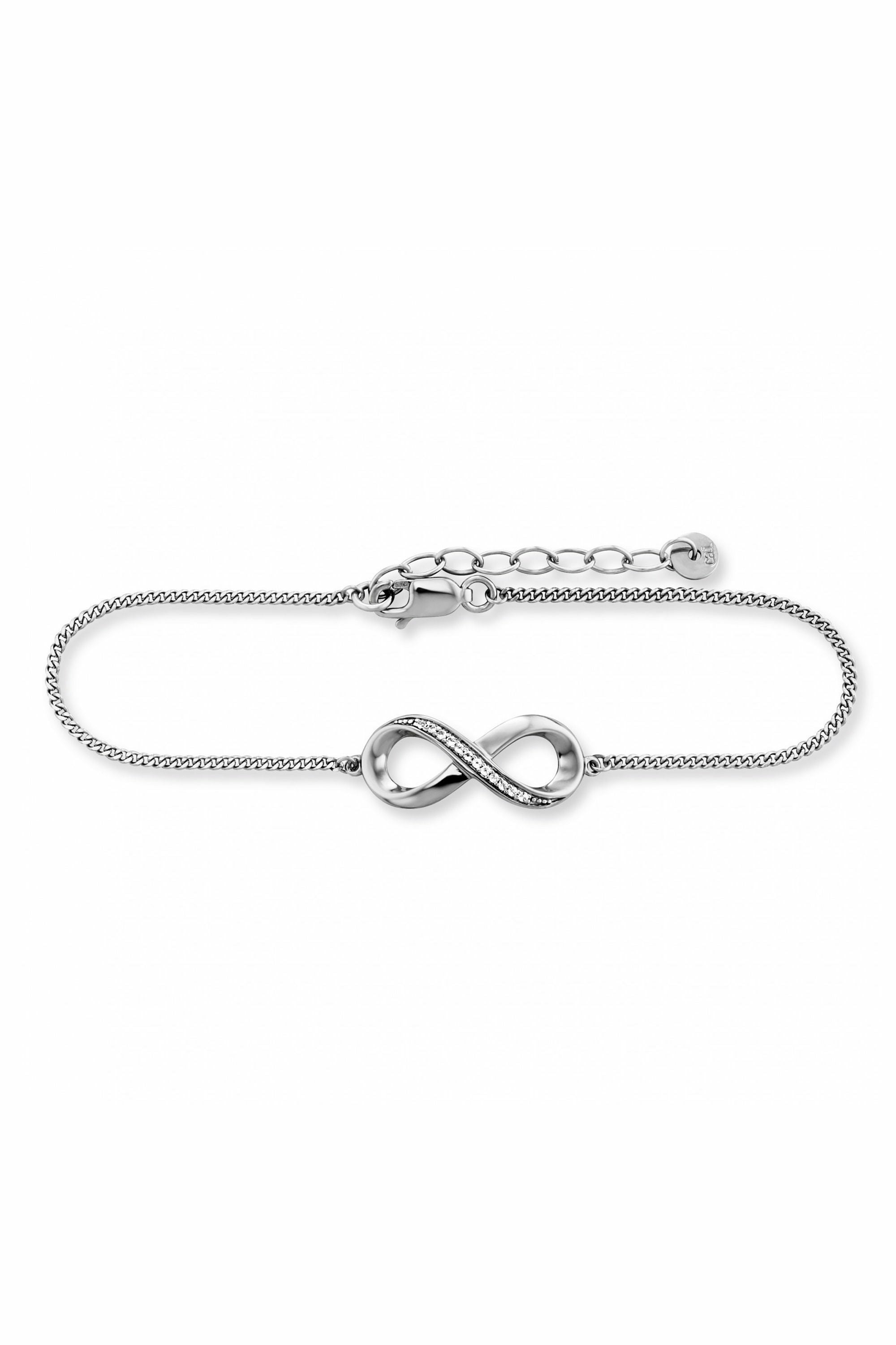 Armband 925/- Sterling Silber Topas Infinity