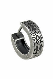 Ohrring Silber 925 rhodiniert und matt oxidiert