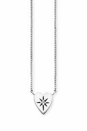 Collier 925/- Sterling Silber rhodiniert Zirkonia Herz