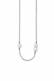 Collier 925/- Sterling Silber Süßwasserzuchtperlen