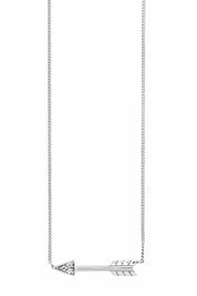 Collier 925/- Sterling Silber rhodiniert Zirkonia Pfeil