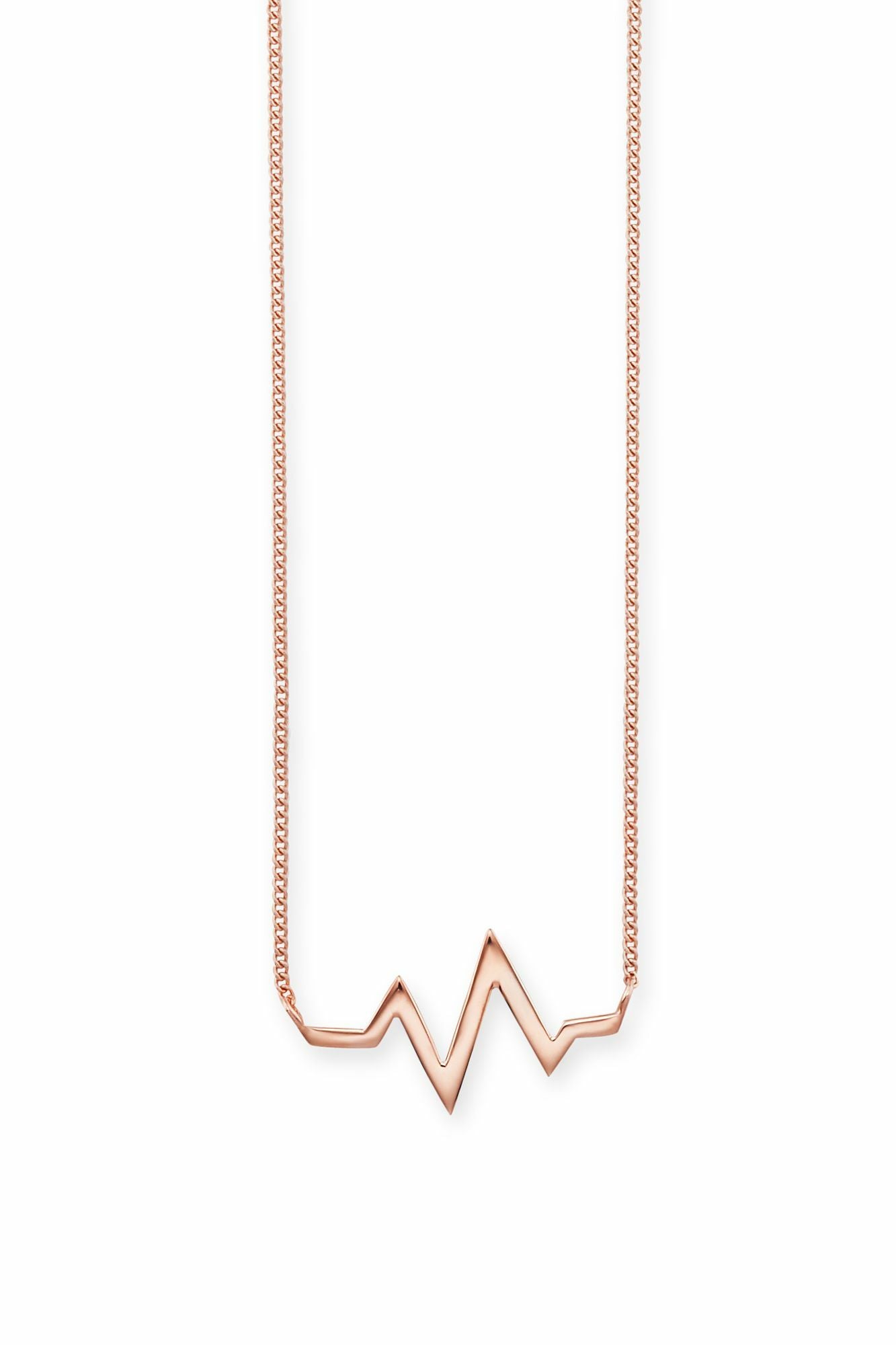 Collier 925/- Sterling Silber rotvergoldet Herzschlag