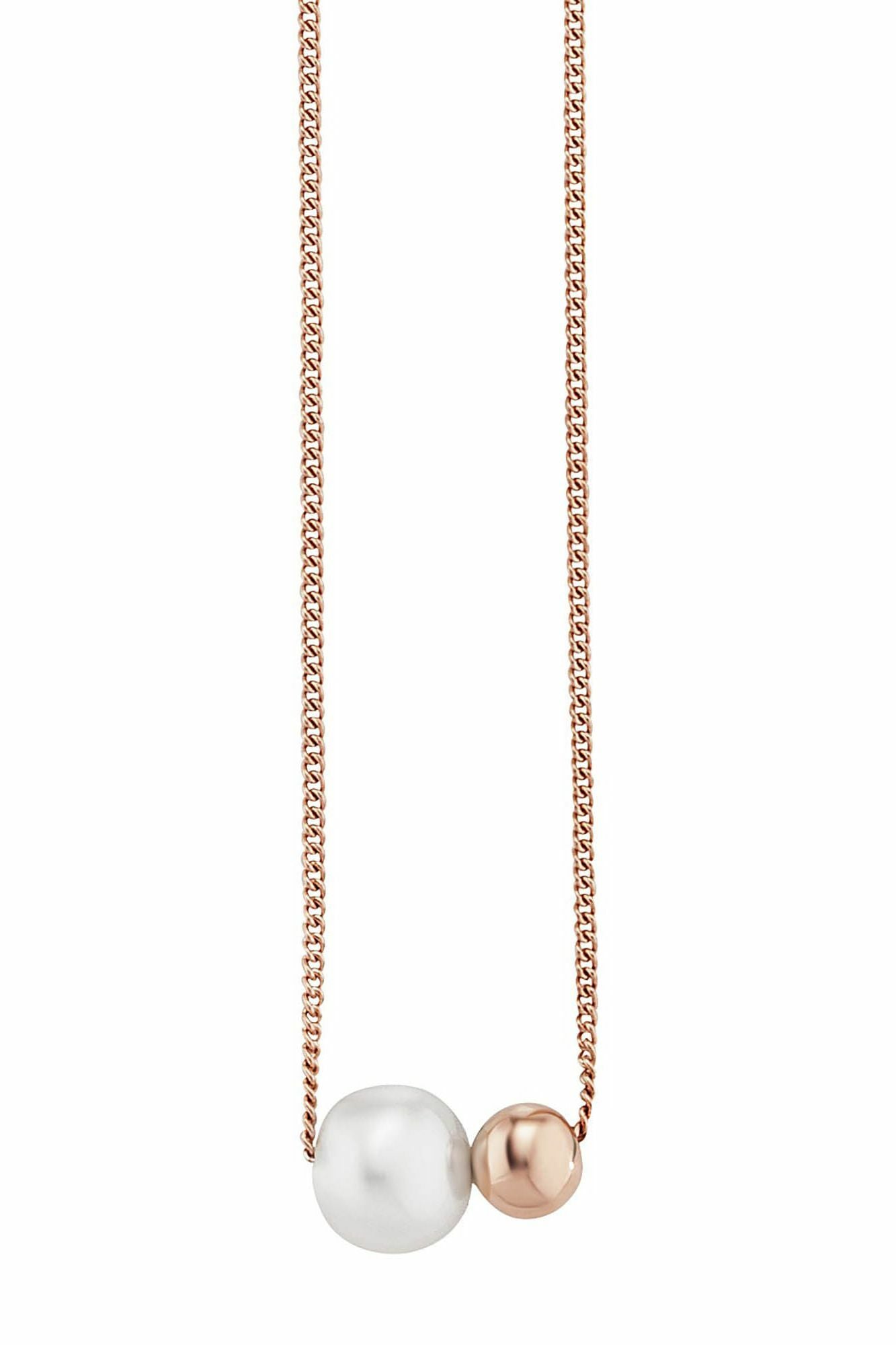 Collier 925/- Sterling Silber rotvergoldet Perle